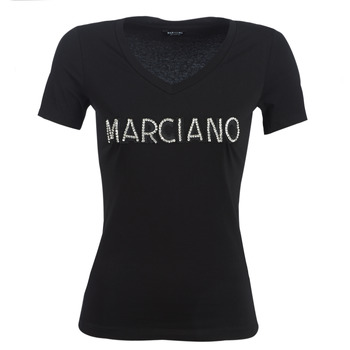 衣服 女士 短袖体恤 Marciano LOGO PATCH CRYSTAL 黑色