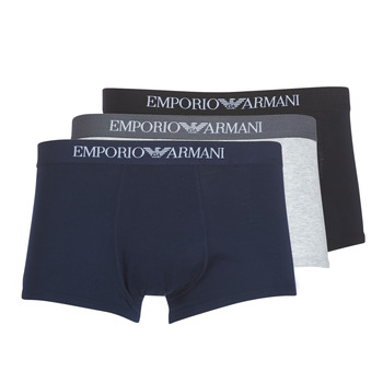内衣 男士 拳击 Emporio Armani CC722-PACK DE 3 海蓝色 / 灰色 / 黑色