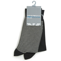 配件 男士 High socks Emporio Armani CC114-PACK DE 2 黑色