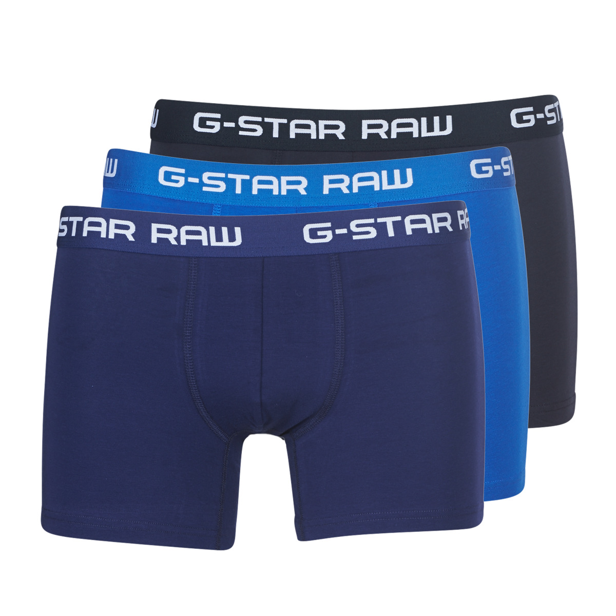 内衣 男士 拳击 G-Star Raw CLASSIC TRUNK CLR 3 PACK 黑色 / 海蓝色 / 蓝色