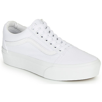 鞋子 女士 球鞋基本款 Vans 范斯 OLD SKOOL PLATFORM 白色