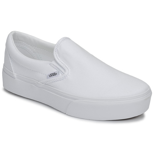 鞋子 女士 平底鞋 Vans 范斯 Classic Slip-On Platform 白色