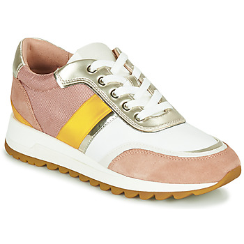 鞋子 女士 球鞋基本款 Geox 健乐士 D TABELYA 玫瑰色 / 白色 / 黄色