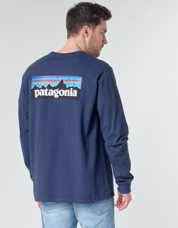 衣服 男士 长袖T恤 Patagonia 巴塔哥尼亚 M's L/S P-6 Logo Responsibili-Tee 海蓝色