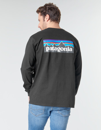 衣服 男士 长袖T恤 Patagonia 巴塔哥尼亚 M's L/S P-6 Logo Responsibili-Tee 黑色