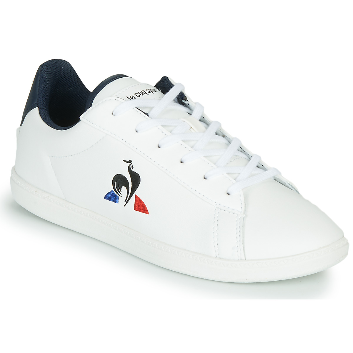 鞋子 儿童 球鞋基本款 Le Coq Sportif 乐卡克 COURTSET GS 白色 / 蓝色