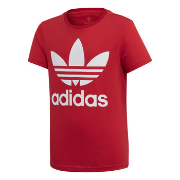 衣服 儿童 短袖体恤 Adidas Originals 阿迪达斯三叶草 TREFOIL TEE 红色