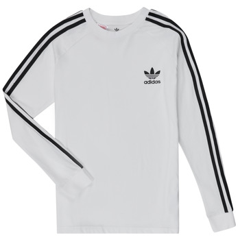 衣服 儿童 长袖T恤 Adidas Originals 阿迪达斯三叶草 3STRIPES LS 白色