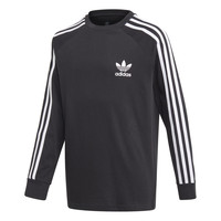 衣服 儿童 长袖T恤 Adidas Originals 阿迪达斯三叶草 3STRIPES LS 黑色