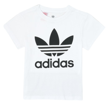 衣服 儿童 短袖体恤 Adidas Originals 阿迪达斯三叶草 TREFOIL TEE 白色