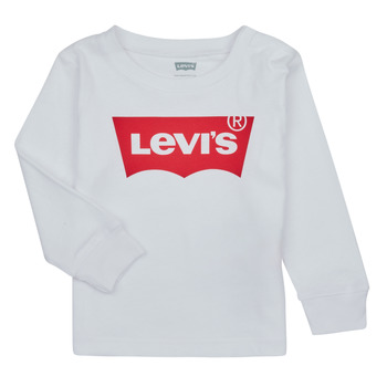 衣服 男孩 长袖T恤 Levi's 李维斯 BATWING TEE LS 白色