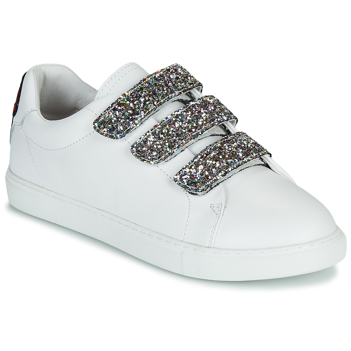 鞋子 女士 球鞋基本款 Bons baisers de Paname EDITH GLITTER TONGUE 白色
