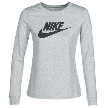 衣服 女士 长袖T恤 Nike 耐克 W NSW TEE ESSNTL LS ICON FTR 灰色