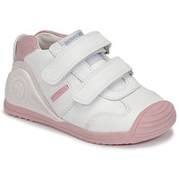 鞋子 女孩 球鞋基本款 Biomecanics BIOGATEO SPORT 白色 / 玫瑰色