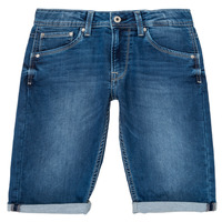 衣服 男孩 短裤&百慕大短裤 Pepe jeans CASHED SHORT 蓝色