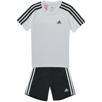 衣服 男孩 厚套装 adidas Performance 阿迪达斯运动训练 B 3S T SET 白色 / 黑色