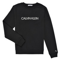 衣服 儿童 卫衣 Calvin Klein Jeans INSTITUTIONAL LOGO SWEATSHIRT 黑色