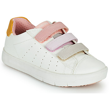 鞋子 女孩 球鞋基本款 Geox 健乐士 SILENEX GIRL 白色 / 玫瑰色 / 米色