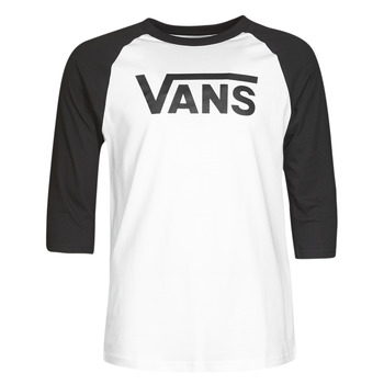 衣服 男士 长袖T恤 Vans 范斯 VANS CLASSIC RAGLAN 白色 / 黑色