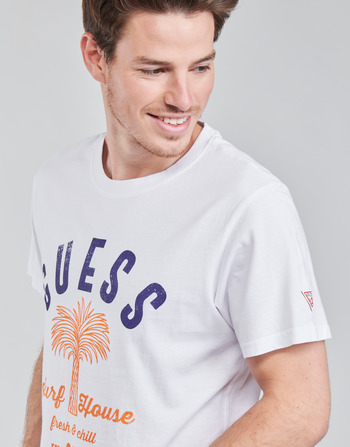 Guess SURF HOUSE CN SS TEE 白色 / 蓝色 / 海蓝色