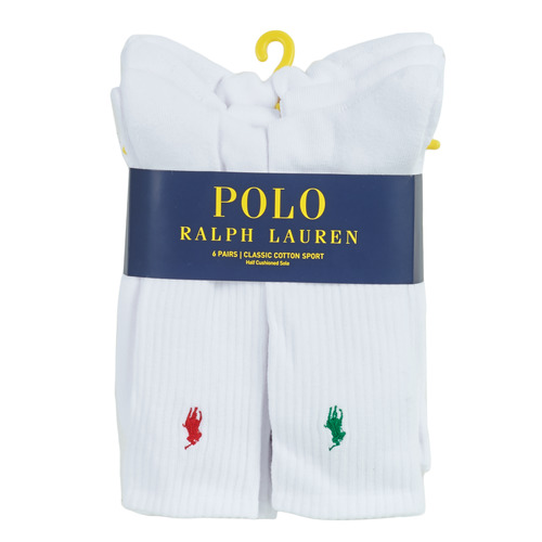 配件   运动袜 Polo Ralph Lauren ASX110 6 PACK COTTON 白色