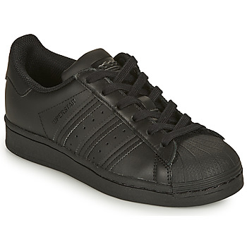 鞋子 儿童 球鞋基本款 Adidas Originals 阿迪达斯三叶草 SUPERSTAR J 黑色