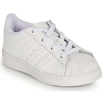 鞋子 女孩 球鞋基本款 Adidas Originals 阿迪达斯三叶草 SUPERSTAR EL I 白色 /  iridescent 
