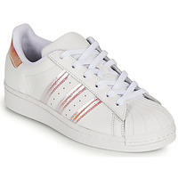 鞋子 女孩 球鞋基本款 Adidas Originals 阿迪达斯三叶草 SUPERSTAR J 白色 /  iridescent 