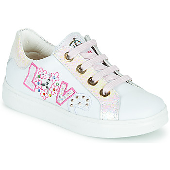 鞋子 女孩 球鞋基本款 Pablosky AMME 白色 / 玫瑰色