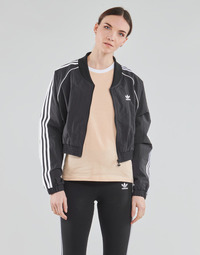 衣服 女士 运动款外套 Adidas Originals 阿迪达斯三叶草 SHORT TRACKTOP 黑色
