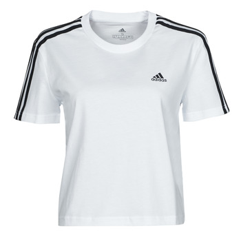 衣服 女士 短袖体恤 adidas Performance 阿迪达斯运动训练 W 3S CRO T 白色