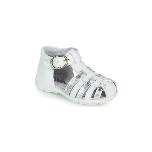 鞋子 女孩 凉鞋 Citrouille et Compagnie RINE 白色 / 银色