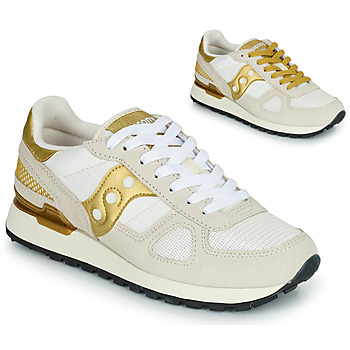 鞋子 女士 球鞋基本款 Saucony SHADOW ORIGINAL 白色 / 金色