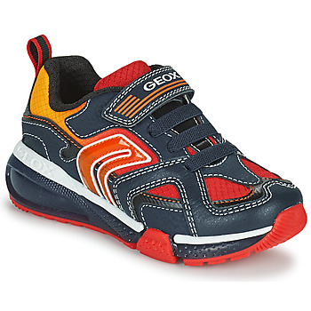 鞋子 男孩 球鞋基本款 Geox 健乐士 BAYONYC 海蓝色 / 橙色