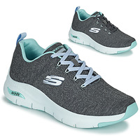 鞋子 女士 球鞋基本款 Skechers 斯凯奇 ARCH FIT 灰色 / 蓝色