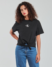 衣服 女士 女士上衣/罩衫 Calvin Klein Jeans KNOTTED TEE 黑色