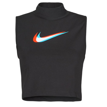 衣服 女士 无领短袖套衫/无袖T恤 Nike 耐克 W NSW TANK MOCK PRNT 黑色