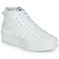 鞋子 女士 球鞋基本款 Adidas Originals 阿迪达斯三叶草 NIZZA PLATFORM MID 白色