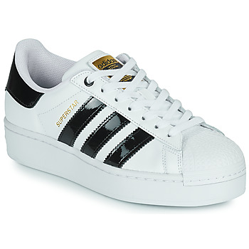 鞋子 女士 球鞋基本款 Adidas Originals 阿迪达斯三叶草 SUPERSTAR BOLD W 白色 / 黑色 / 漆皮