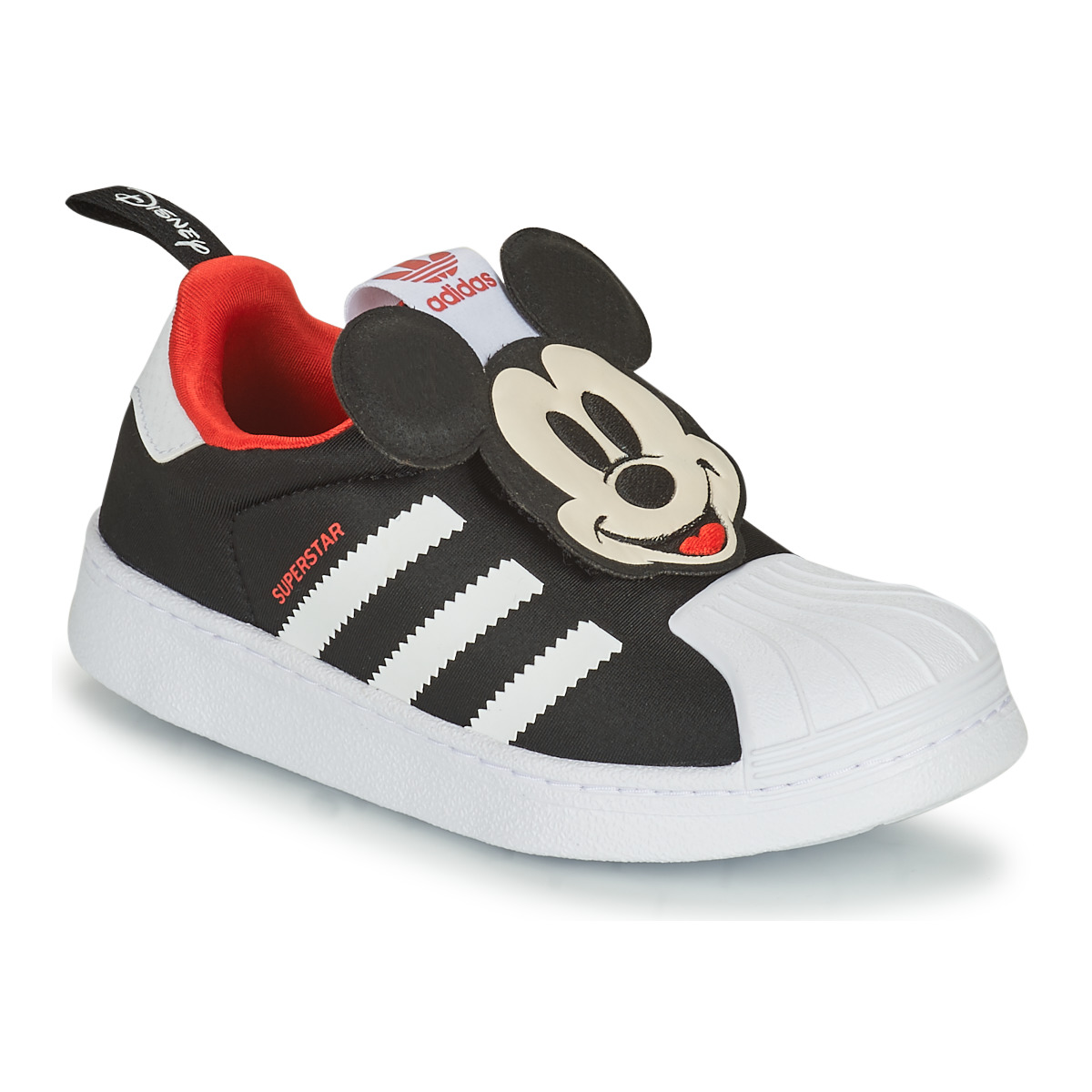 鞋子 男孩 球鞋基本款 Adidas Originals 阿迪达斯三叶草 SUPERSTAR 360 C 黑色 / Mickey