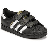 鞋子 儿童 球鞋基本款 Adidas Originals 阿迪达斯三叶草 SUPERSTAR CF C 黑色 / 白色