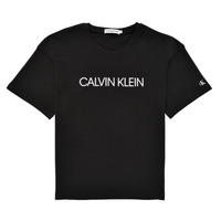 衣服 女孩 短袖体恤 Calvin Klein Jeans CASSY 黑色
