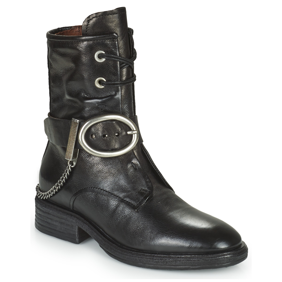 鞋子 女士 短筒靴 Airstep / A.S.98 FLOWER BUCKLE 黑色
