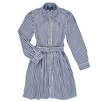 衣服 女孩 短裙 Polo Ralph Lauren LIVIA 海蓝色 / 白色
