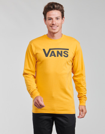 衣服 男士 长袖T恤 Vans 范斯 VANS CLASSIC LS 黄色 / 黑色