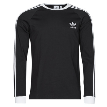 衣服 长袖T恤 Adidas Originals 阿迪达斯三叶草 3-STRIPES LS T 黑色