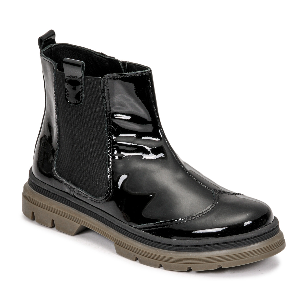 鞋子 女孩 短筒靴 Citrouille et Compagnie PATATA 黑色 / 漆皮