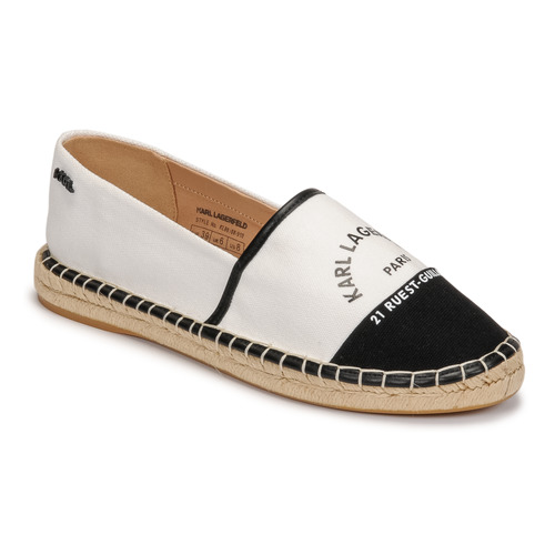 鞋子 女士 帆布便鞋 KARL LAGERFELD KAMINI Maison Logo Slip On 象牙色 / 黑色