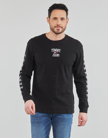 衣服 男士 长袖T恤 Tommy Jeans TJM HOMESPUN GRAPHIC LS TEE 黑色