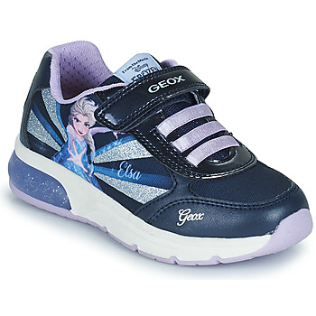 鞋子 女孩 球鞋基本款 Geox 健乐士 J SPACECLUB GIRL 蓝色 / 紫罗兰